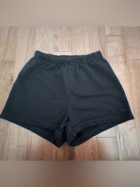 Aritzia Black Elastic High Waisted Shorts